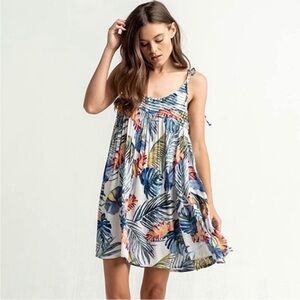 Rip Curl Summer Dress with Leafy Print